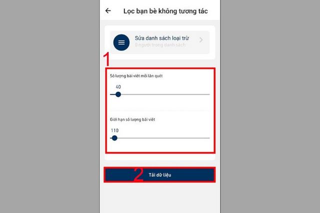 Điều chỉnh các thông số cơ bản và bấm “Tải dữ liệu”